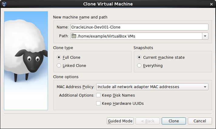 The Clone Virtual Machine Wizard