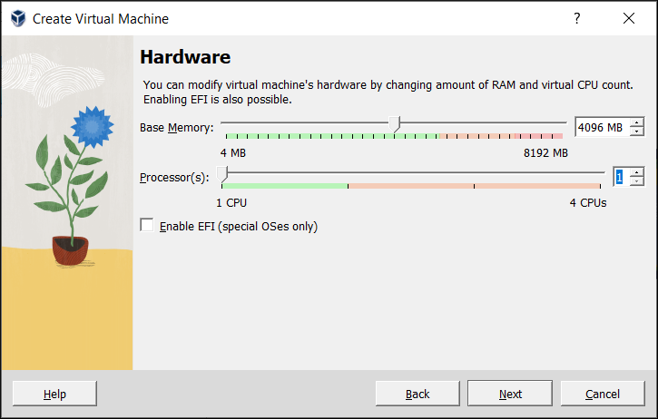 Creating a Virtual Machine: Hardware