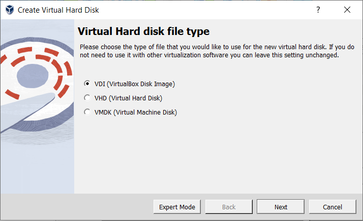 Create Virtual Hard Disk Wizard